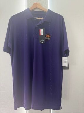 NWT ANTIQUA houston dynamo FC purple men polo Sz L